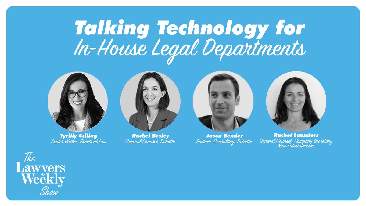 TRAUS's tweet photo. Have you listened to our latest #podcast episode with @LawyersWeekly? Hear what our experts have to say about the adoption of technology by in-house counsel. With over 500 plays, it's been popular across the legal industry! Click here to listen > https://t.co/0YgXsCMQil https://t.co/XU1Z5KY6lP