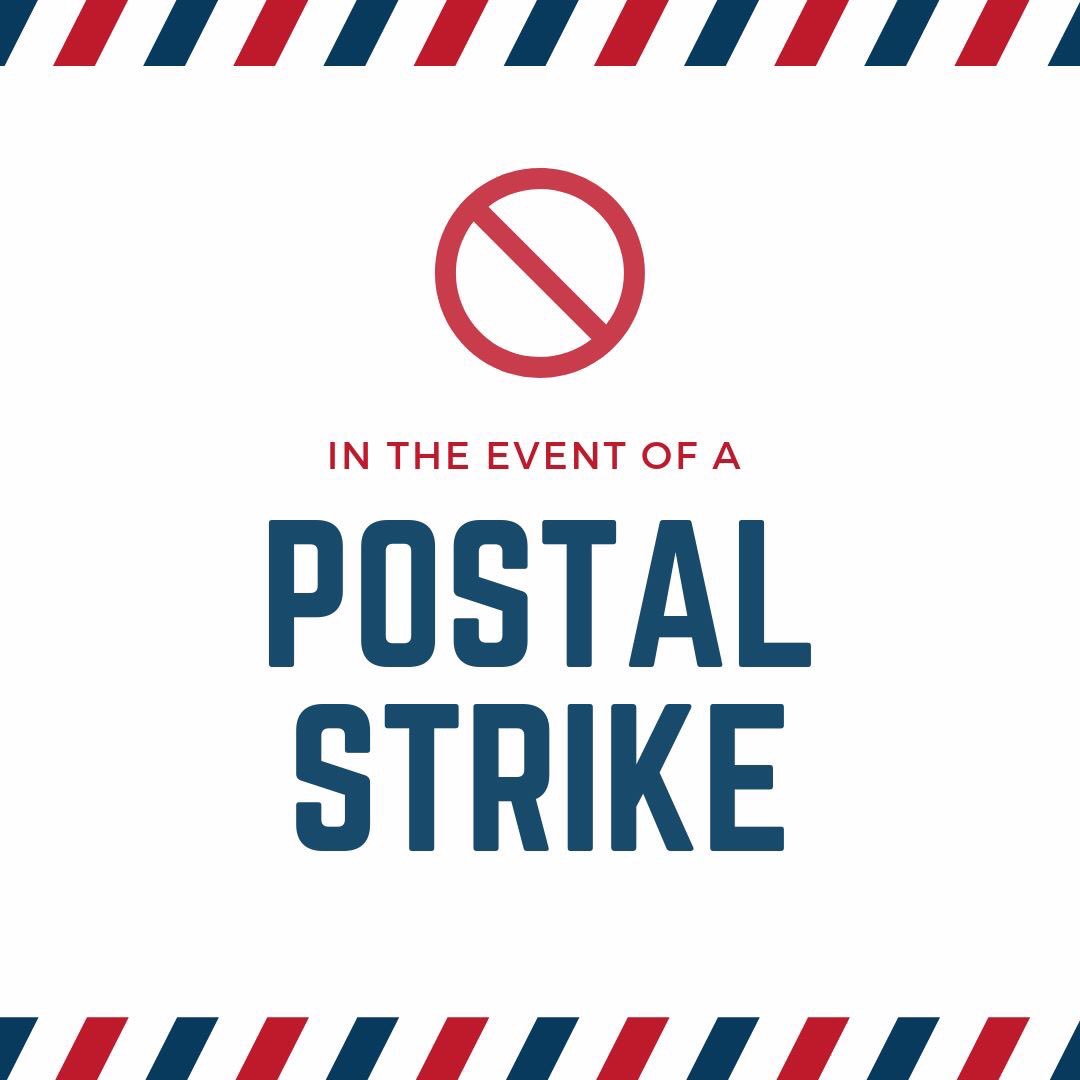 Way_Ins_Group's tweet photo. 📢 Important Alert 📢 With the Canada Post strike looming, delivery of important policy communication may be delayed. To avoid this potential postal disruption, be sure to check out: https://t.co/QmboA12YLZ

#Canada #canadapost #postalstrike #strike #visitusonline https://t.co/3XRv6TAF3I