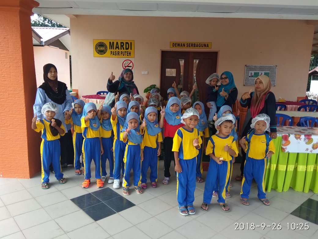 MARDI_PP's tweet photo. Sedang berlangsung anak-anak cilik Tabika Kemas Tunas Padang Pak Amat bersama cik gu2 ke Mardi Pasir Puteh belajar proses https://t.co/aaujJHFFHa