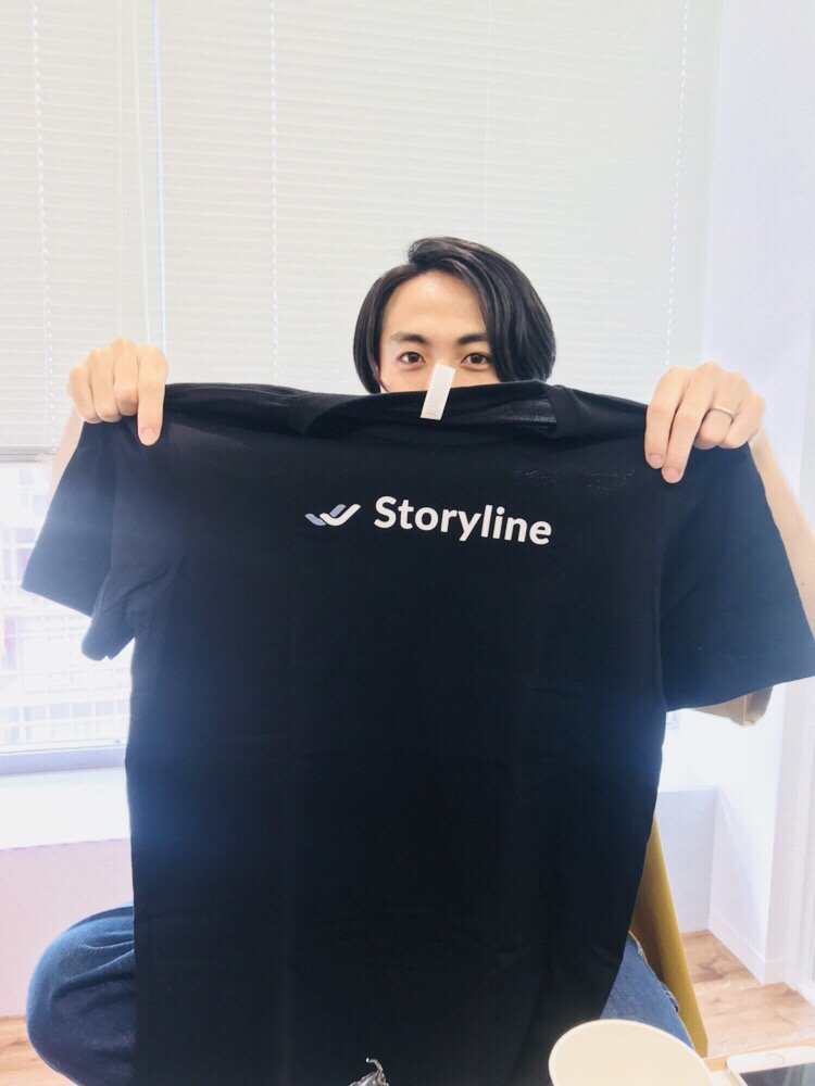smartiolife's tweet image. Storyline( @getstorylinecom )から6月の優秀スキルの報酬Tシャツを頂きました！（眉毛濃いいね）
Thank you so much!