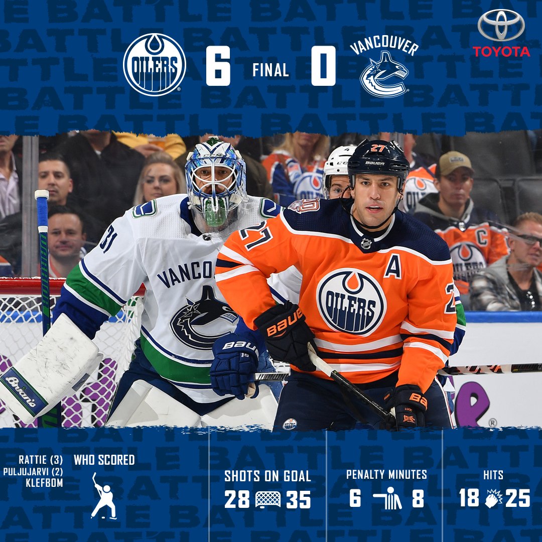 Vancouver Canucks on Twitter "Game at a Glance, presented by ToyotaBC