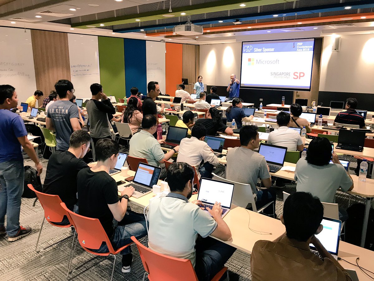 kerion7's tweet image. #PHPUnit workshop in action! Learning from the master @s_bergmann himself! 👨🏻‍💻👩🏻‍💻 #PHPConfAsia
