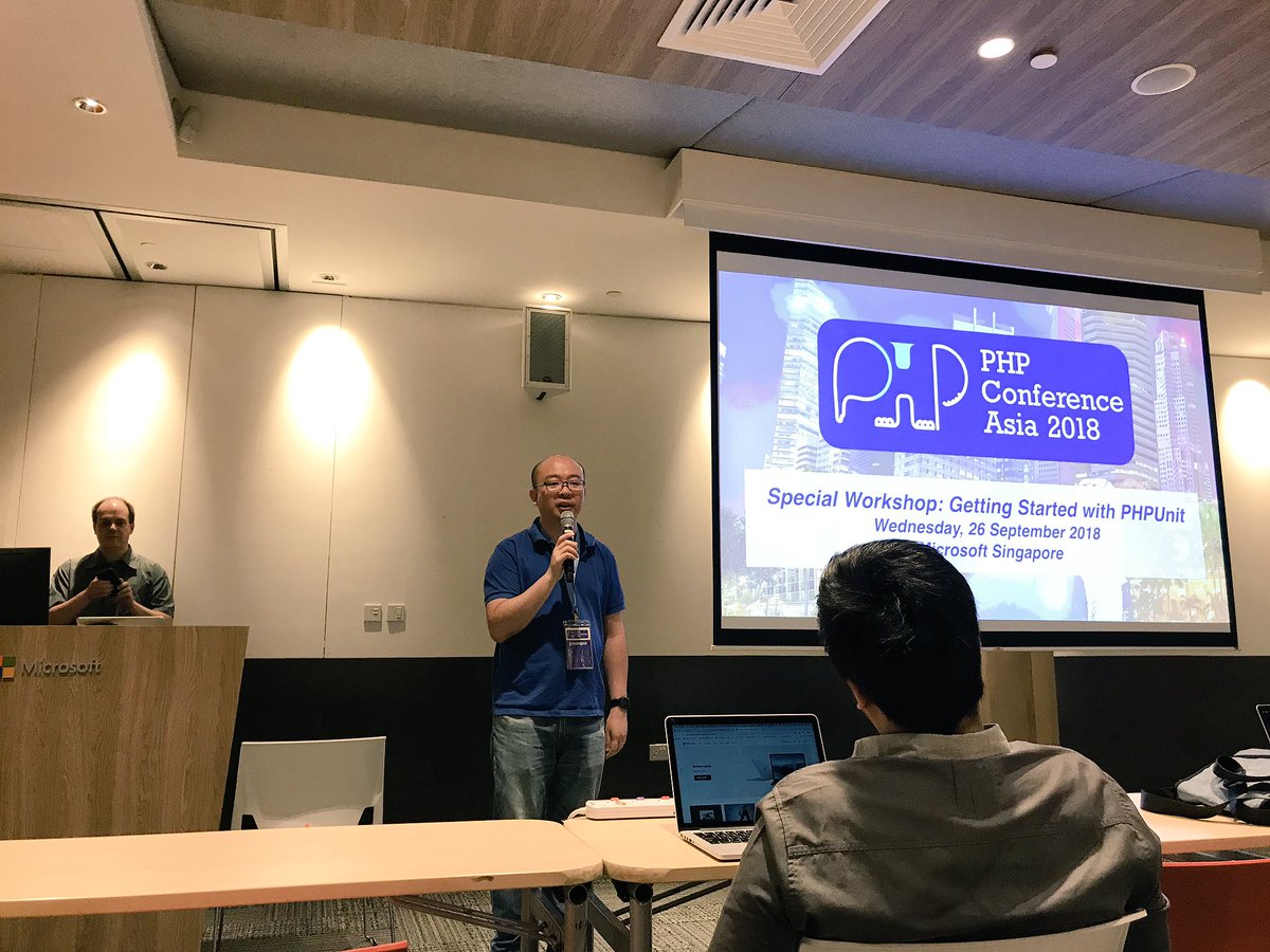 kerion7's tweet image. #PHPUnit workshop in action! Learning from the master @s_bergmann himself! 👨🏻‍💻👩🏻‍💻 #PHPConfAsia
