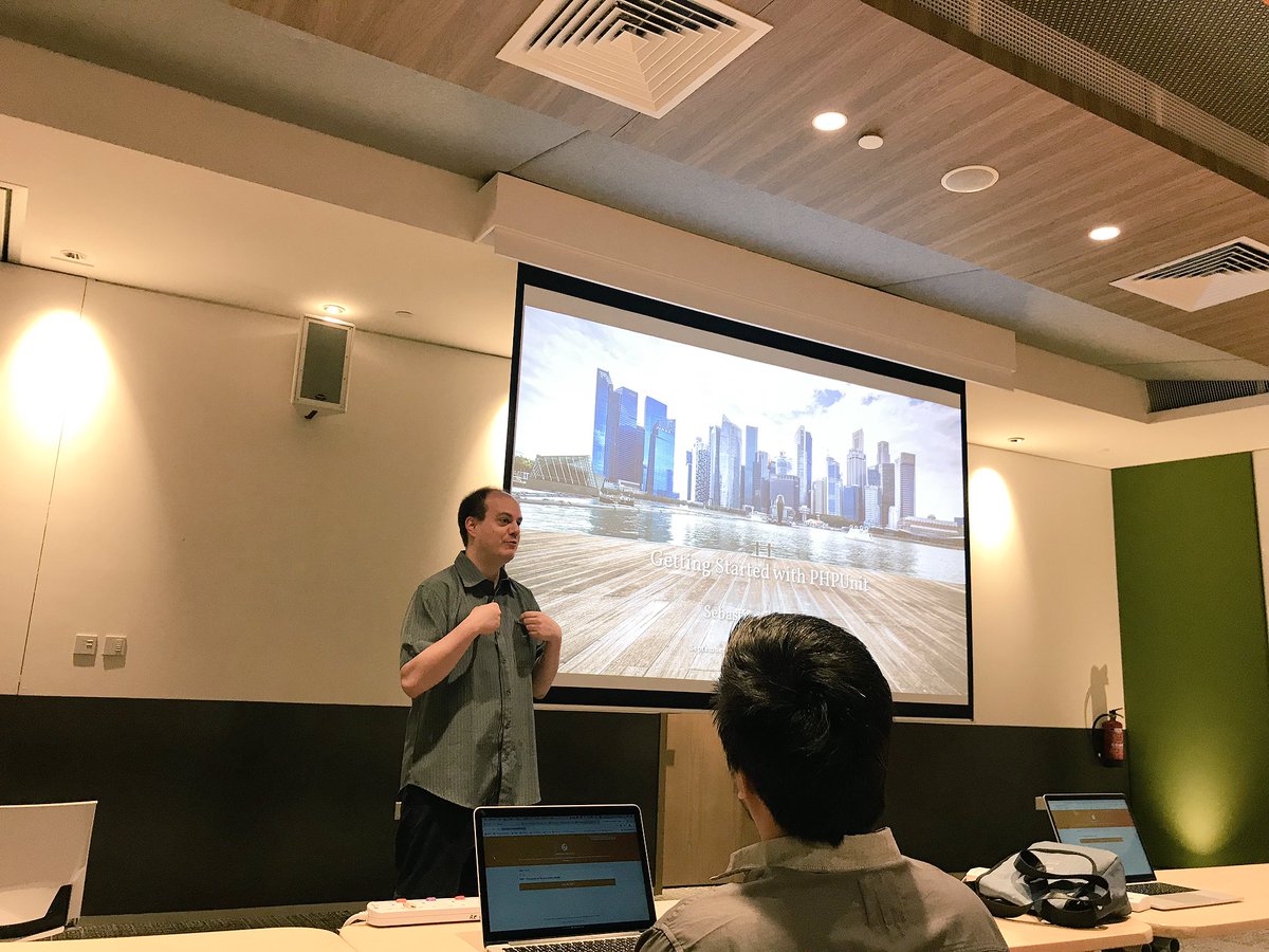 kerion7's tweet image. #PHPUnit workshop in action! Learning from the master @s_bergmann himself! 👨🏻‍💻👩🏻‍💻 #PHPConfAsia