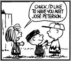 Hispanic Heritage Month Day Eleven (9/25/2018). #49. Cartoonist Charles Schulz, famous for his comic strip "Peanuts" introduced half-Hispanic character Jose Peterson into his strip in 1967. He played baseball on both Charlie Brown's and Peppermint Patty's baseball teams!