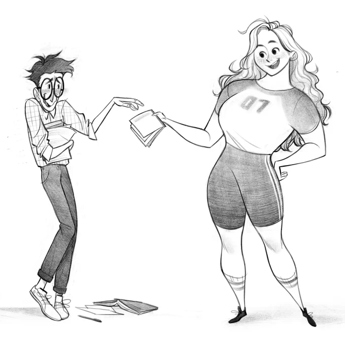 The jock and nerd + sketches 
