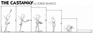 Hispanic Heritage Month Day Eleven (9/25/2018). #50 Venezuelan born cartoonist/artist Jorge Blanco's comic strip The Castaway / El Naufrago has gained fame all over the world. The strip appeared in the USA in The Observer, a Sarasota, Florida newspaper.