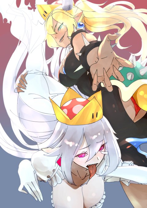 角忘れてたまん_(:3 」∠)_ #クッパ姫 #キングテレサ姫 