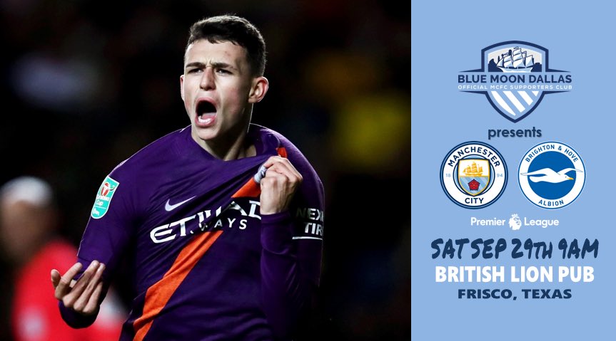 BlueMoonDallas1's tweet photo. PLAY THE KIDS!!!  Join us @BritishLionPub on Saturday Morning for Champions @ManCity v Brighton 👕👕👕 #ManCityOSC #HomeOfSoccer 🍳🥓🍻 https://t.co/ifrEYQx2KJ