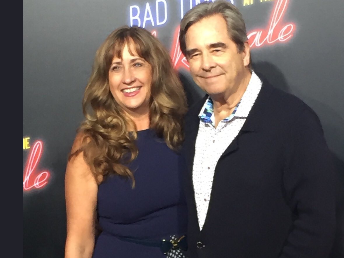 WendyBebe's tweet photo. Bad Times at the El Royale premier. I love my guy. Supporting family. https://t.co/GDMbEBWbJs