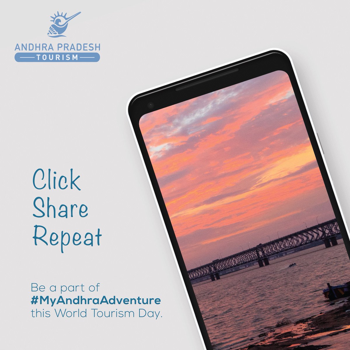 Tourism_AP's tweet photo. Be a part of Andhra Pradesh's travel video. Share your scenic captures of AP for a chance to be featured this #WorldTourismDay. #MyAndhraAdventure
HOW TO ENTER
- Follow @Tourism_AP
- Upload your picture with the hashtag #WorldTourismDay & #MyAndhraAdventure
- Tag 3 friends https://t.co/4JsQG9DoNE