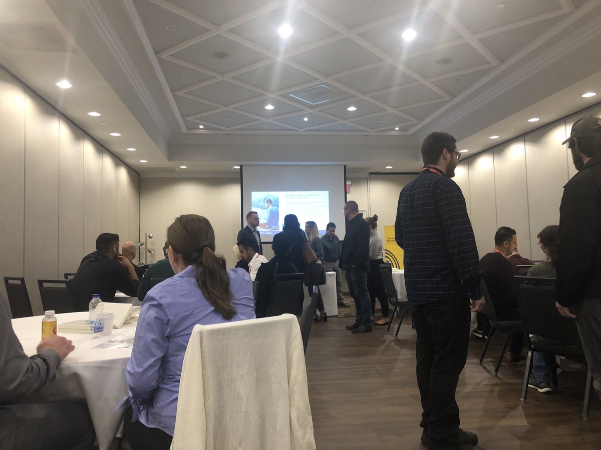 RobergeKatelyn's tweet photo. What a exciting first day at the tech symposium:)! I feel so humble to be here and learning ! @StaplesCanada @StaplesLearning #staplestech https://t.co/I665P0QkfE