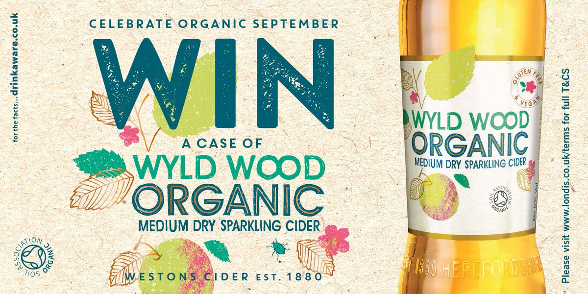 myLondis's tweet photo. #WIN a case of @westoncider Wyld Wood Organic Cider Medium dry sparkling cider. 100% #organic &amp; #glutenfree &amp; for #vegans too! 💚

Simply RT &amp; F @myLondis to enter!

18+/ UK Only. 
Closes: 03/10/18 23:59

#LondisBeerandCiderFestival #OrganicSeptember #Cider https://t.co/egD55o0j0o