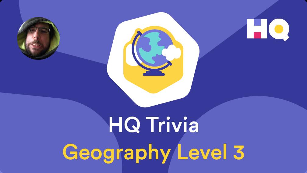 djm42's tweet photo. I just unlocked the Geography Level 3 Badge on HQ Trivia! Use code "djm42" to sign up https://t.co/OrAwTSgU0A https://t.co/YZiIY2qnAK