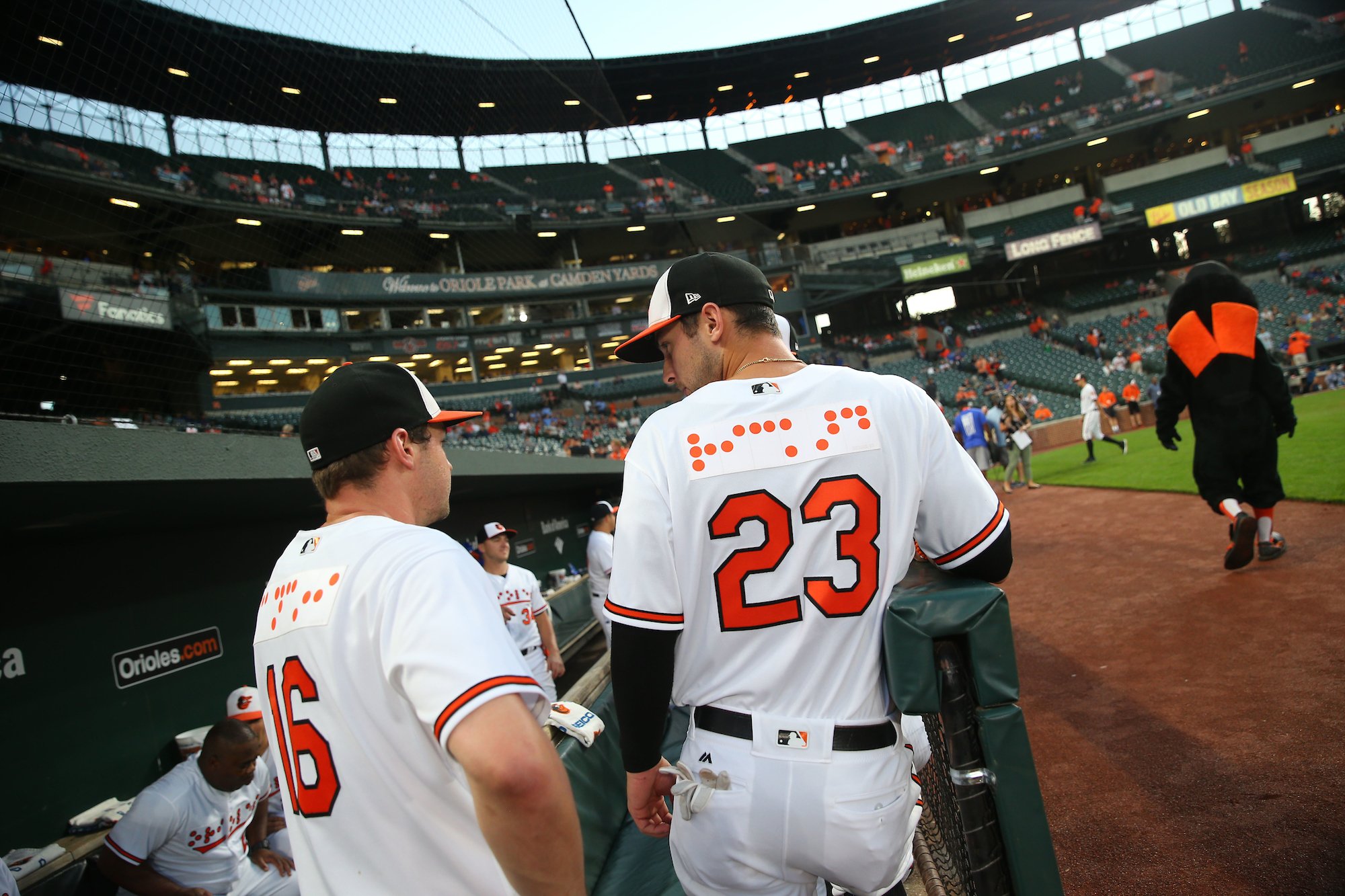 Baltimore Orioles on X: Tonight's uniforms featuring Braille lettering are  being auctioned to benefit the National Federation of the Blind at   #Birdland @NFB_Voice  / X