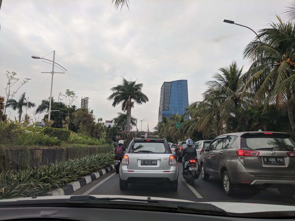 Gloomy weather today in Jakarta