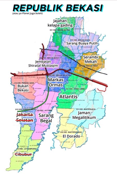 Setelah Jaksel dan Jaktim Akhirnya Ada Juga Peta  Republik 