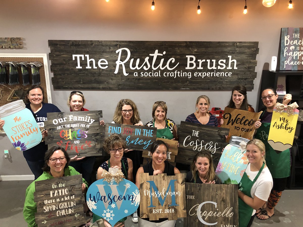 Social event at <a href="/rusticbrush/">TheRusticPaintbrush</a> with awesome teachers! We had lots of fun! <a href="/ShaferTweets/">Shafer Elementary</a>