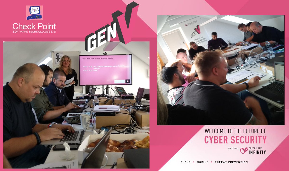 securinette's tweet photo. What a great session it was! SMB Technical Training! It was so much fun to do with @CPCheckMates #FlatMoti! Thanks team Danmark for having us. Also a big thanks for your hospitality! #StepUpToGenV, are you ready? #womenintech #womenincybersecurity #checkpointsw #threatprevention https://t.co/Z1UpEevwgX