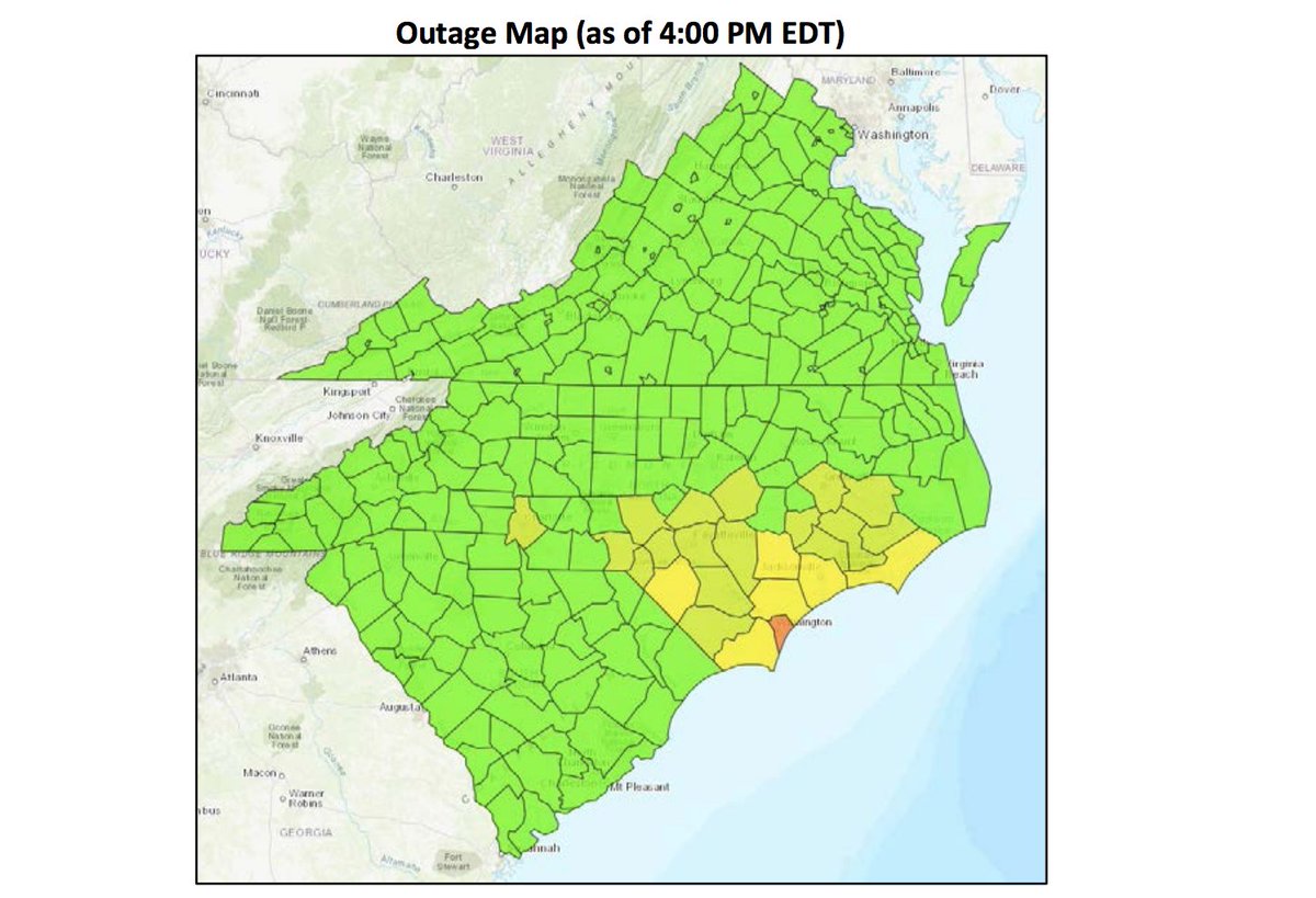 ENERGY's tweet photo. #Florence update: 
▶NC: 301,297 customer power outages 
▶SC: 1,966 customer power outages
▶VA: 2,731 customer power outages
Read the latest situation report: https://t.co/AgfGoVssBp https://t.co/Q1bH7x8qat
