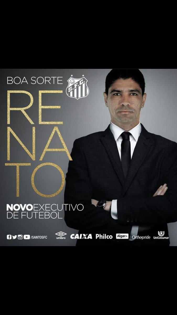 R7sidney's tweet photo. Sucesso irmão @Renato_11 que sua carreira fora dos gramados seja linda como dentro dos gramados!
#SantosSempreSantos https://t.co/qNPOmQgWSN
