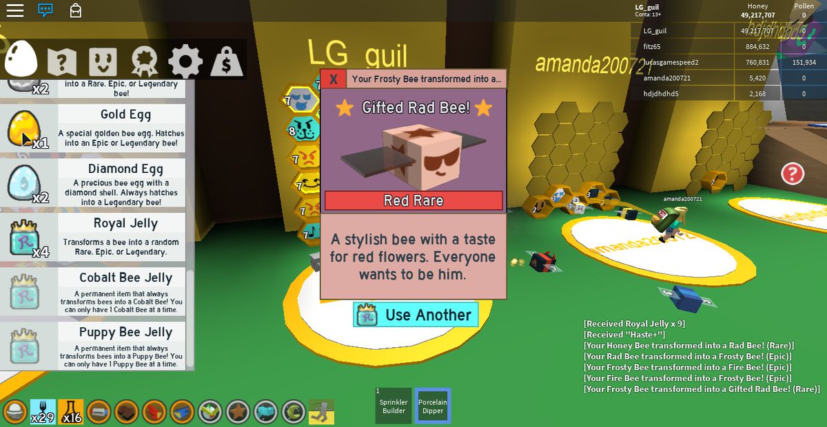Lg Guilrblx Guilrblxlg Twitter - frosty bee roblox