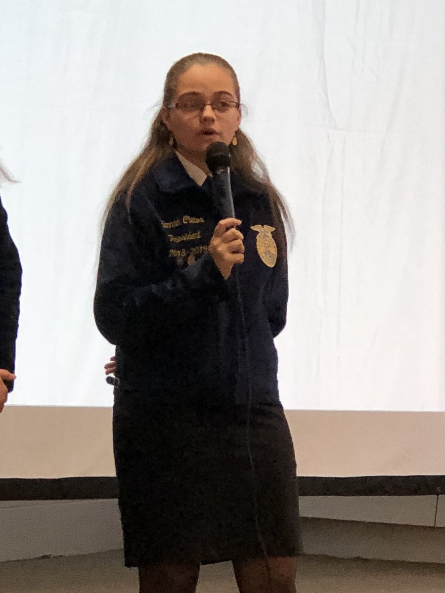 RowanCoDFP's tweet photo. FFA officers tell the school board about the wonderful opportunities they’ve been afforded through the RCSHS FFA chapter! #shoplocal #FFAforlife #itsagreatdaytobeaviking https://t.co/Z6CAxBROW2