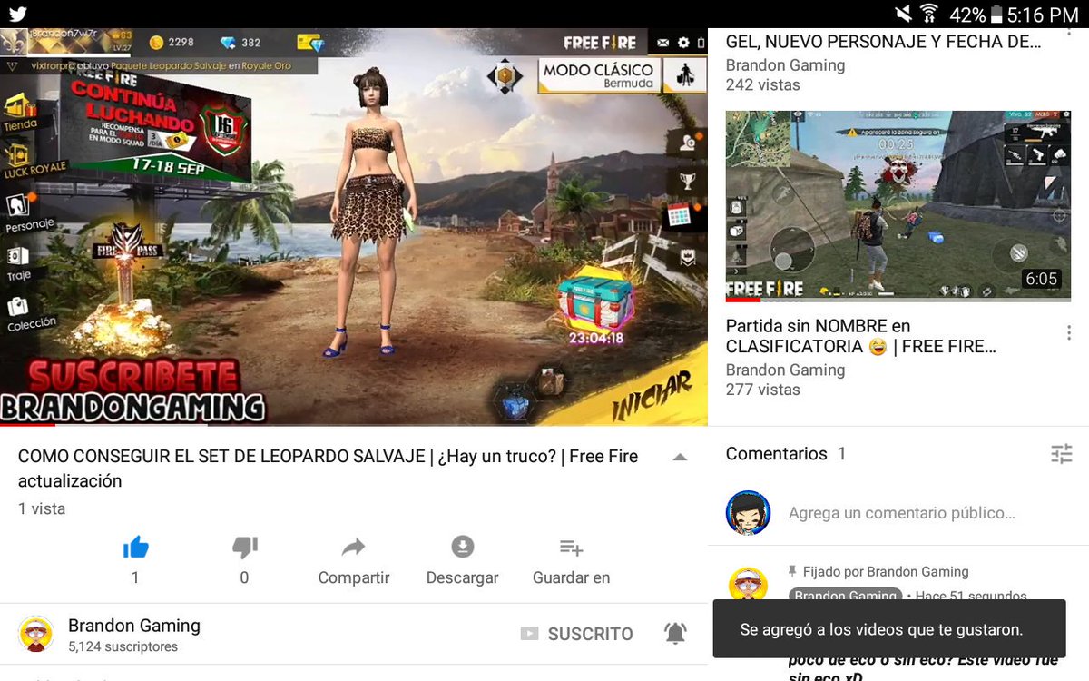 XxkingluigixX's tweet photo. @BrandonGaming6 @YouTube Ya lo estoy viendo bro mira https://t.co/kmKFhoRxj0