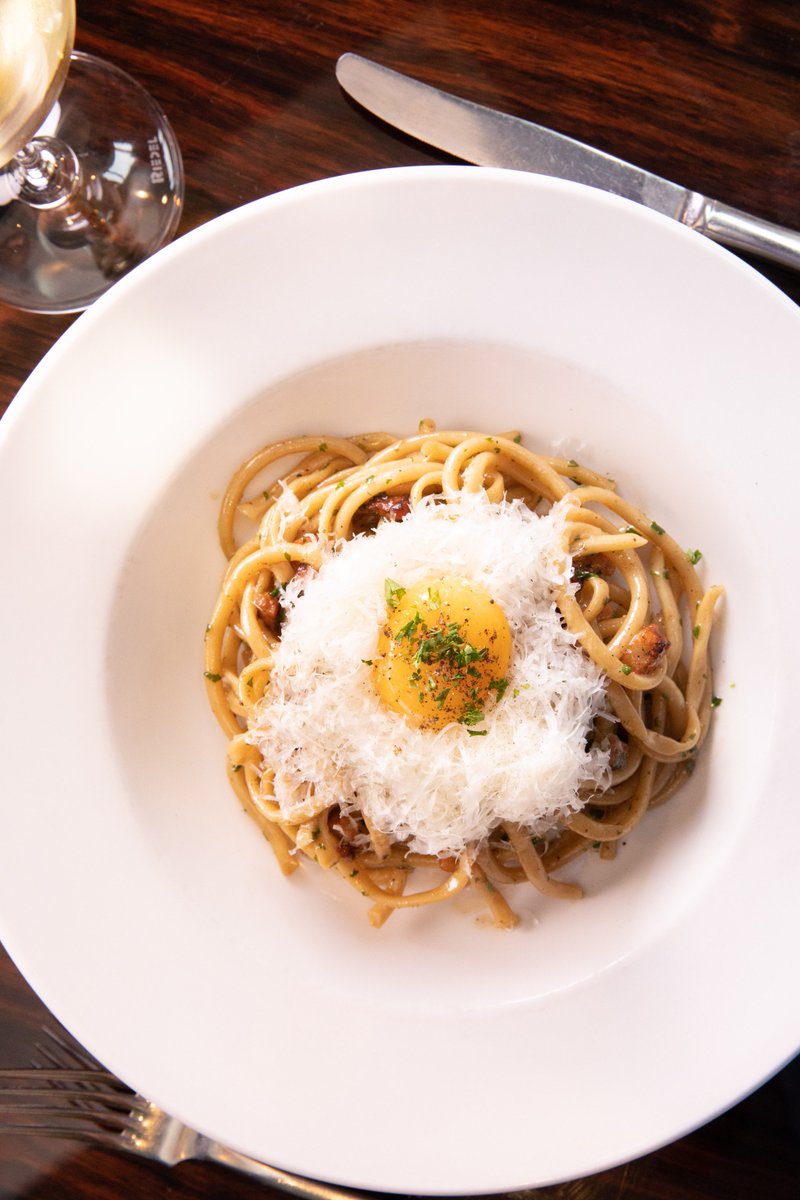 The Bucatini Carbonara @florentineresto makes our day complete.