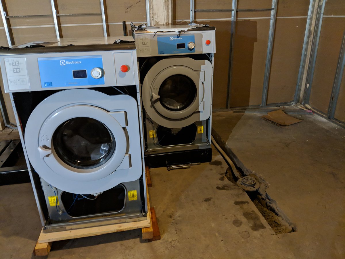 LaundryParty's tweet photo. Exciting times. Laundry Party is moving to Holyoke. Construction is underway and machines are being installed. #LaundryParty
(This isn't the #SomethingThisFall announcement. That's coming soon) https://t.co/Qa6h6ppgwE