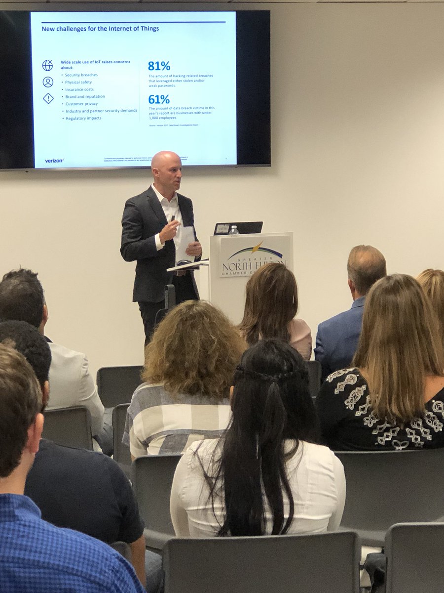 gnfcc's tweet image. Mark Bryan,  Director of Business Sales—Southeast Market for @verizon is at the podium! Special thank you for your sponsorship of this fantastic #IoT In the Real World Event at @TAGthink! @VerizonNews #IoTIntheRealWorld #Tech400 #GNFCC