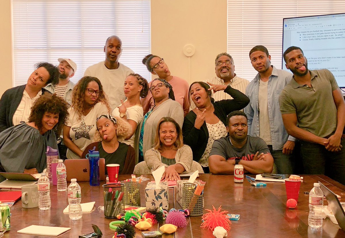 Black from top to bottom. Too proud to be a part of this movement. It’s not “Black Hollywood.” It’s just Hollywood✊🏽 #showusyourroom #showusyourroomchallenge #tvwritersroom #familyreunion #netflix #writers #producers #assistants #diversity