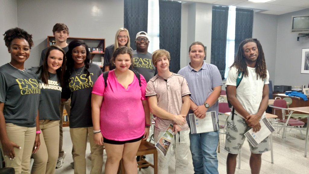 go2ec's tweet photo. EC Recruiter, Sherrell Brown and Warrior Corp members spoke with @LakeSchool Seniors today!!! Awesome group!! #go2ec https://t.co/xCzDA9ReY7