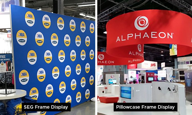 DAndreaVisual's tweet image. What's the Difference Between SEG and Pillowcase Frame Displays? Learn more here: hubs.ly/H0dR4jQ0 #siliconeedgegraphics #tensionfabricdisplays #tensionfabric #tradeshowdesign #tradeshow