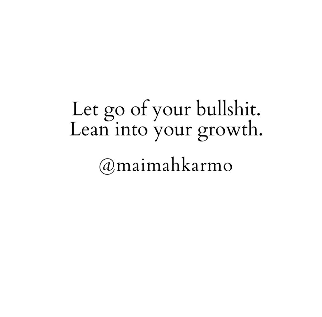 Maimah's tweet image. Get rid of the emotional, mental, habitual and people bullshit to make room for what serves your growth and our good. 🦄🙌🏽🔥 #mindsethack #coaching #lifequote #awareness #raiseyourvibration #vibrate #intention #spiritualjourney #selfawareness #alignment #affirmation #woke