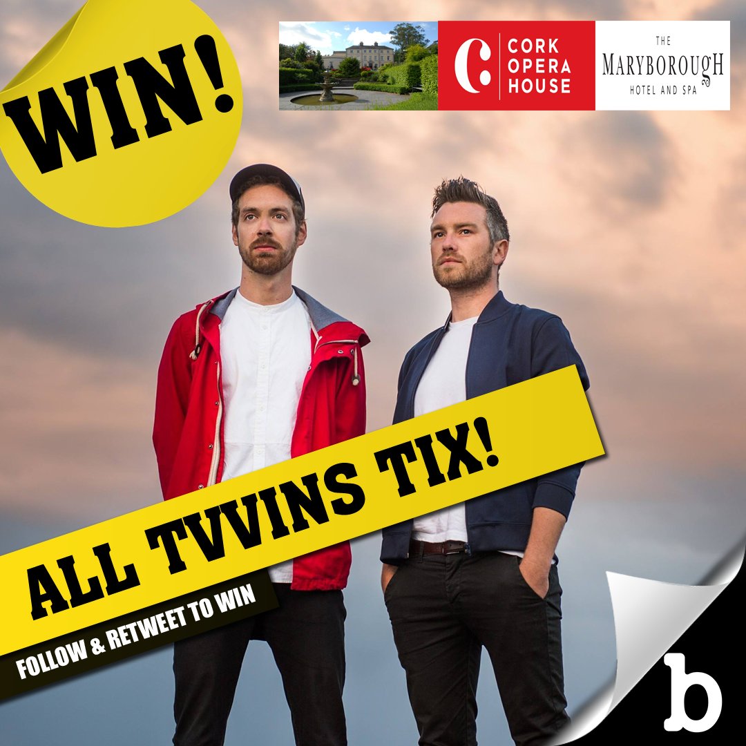 buzzdotie's tweet photo. WIN! 

We've got two tickets to the special All Tvvins midnight gig in the Cork Opera House on October 27th - including an overnight stay in the four star Maryborough Hotel!

To enter, simply follow https://t.co/J6Ddds3ud6 on Twitter and RT this post before midnight on Friday! https://t.co/vlZahlLkzq