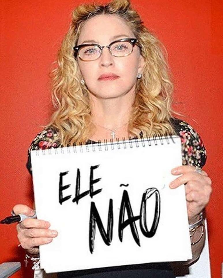 ferciccone's tweet photo. Thank you 👸🏼 @Madonna ! #eleNão #EleNunca https://t.co/iqZg33WZy3