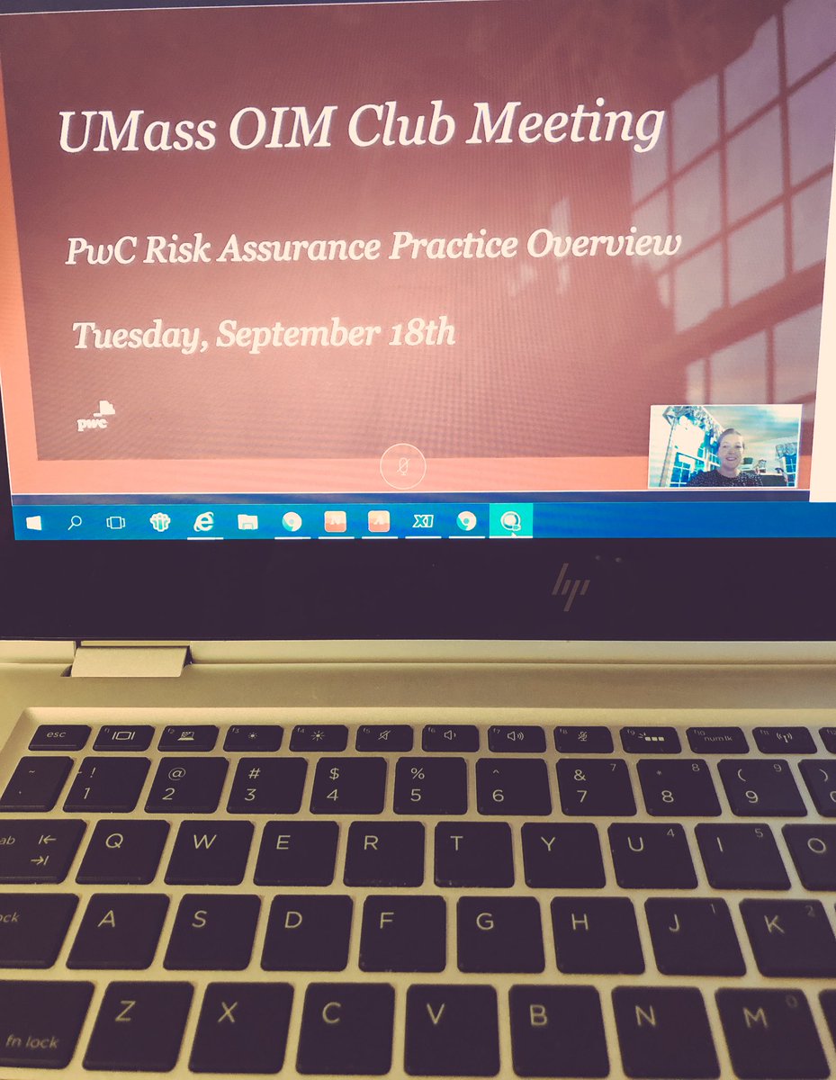 cmdowd's tweet image. 📹Using technology 🖥 to say hello to the @IsenbergOpsInfo Club and talk about @PwC_US_Careers. Thanks 👏🏻 @Meghan_Bates17 and @BlakeMWebler for joining me. #workforceoffuture 🎓🍕📚