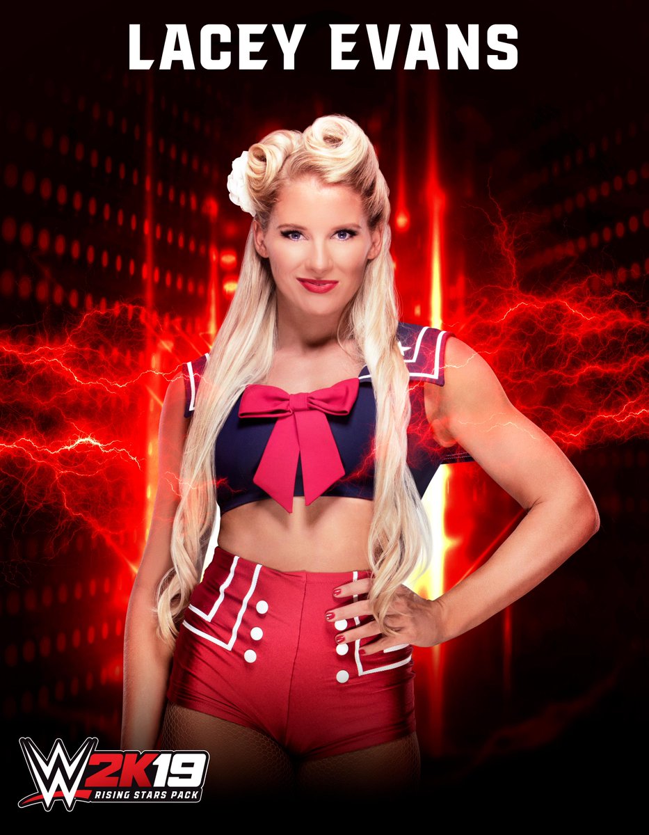 Play as the #LadyOfNXT @LaceyEvansWWE as part of the #WWE2K19 DLC roster! #SDLive