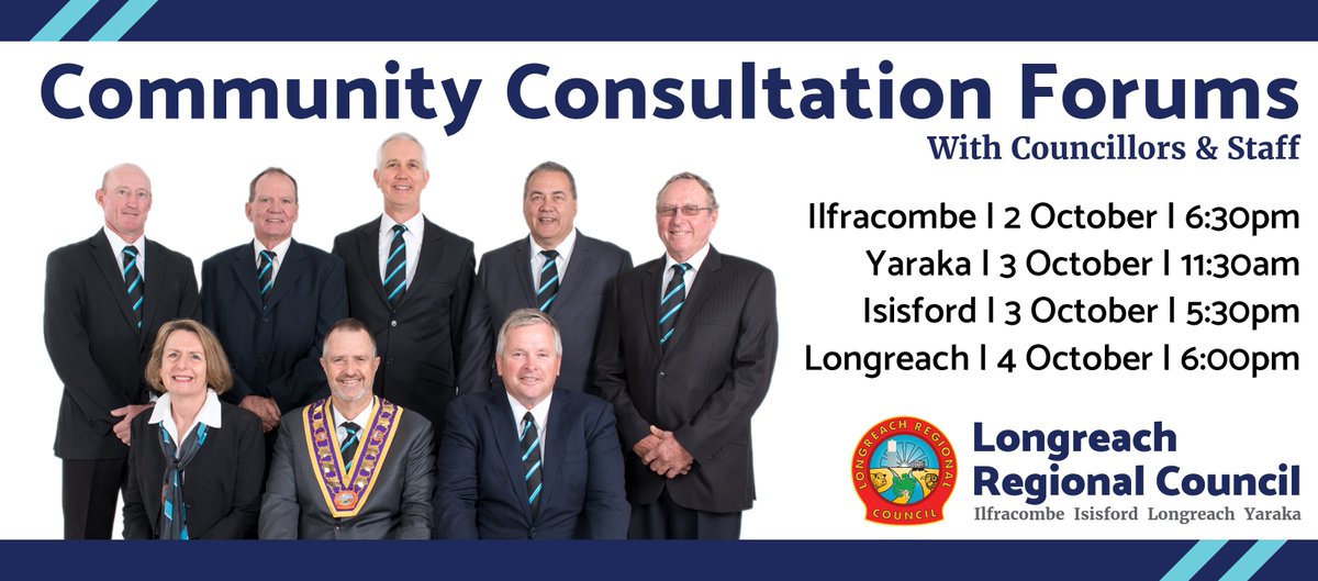 longreachregion's tweet photo. Do you have a big idea about our region's future? π‘ Bring it to our bi-annual Community Forums! π£π£ Only two weeks away... #localgovqld #LRCforums https://t.co/9IxwhxIlED
