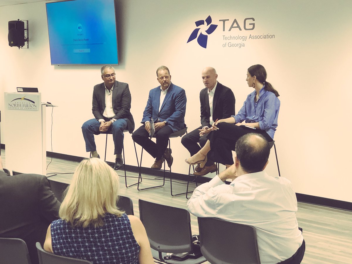 gnfcc's tweet image. GREAT hearing from our phenomenal Tech400 #IoT panel at @TAGthink tonight. Thank you to these top IoT leaders for sharing w/ us: Mark Bryan of @verizon, @MallieEric of @ATT, Vikram Dhawan of @LexisNexis + Moderator @kacielettgordon of @352inc. #Tech400 #IoTIntheRealWorld #GNFCC