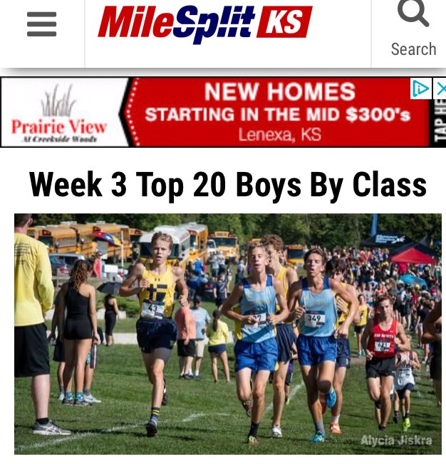 OSXCFalcons's tweet image. When you go to @KansasMileSplit to check race results and see two of your athletes on the homepage staring back at you...congrats Kaleb and Rhys!! You guys are now famous - at least in the narrow world of online high school XC running databases.
#LookingFast #OSXC