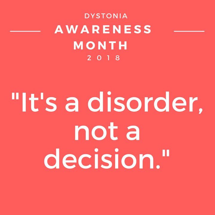 FDRAKEJR1's tweet photo. Dystonia was not something we chose, yet it's something we have to learn to deal with. Dystonia Europe aims to be a resource for those living with Dystonia. We work actively to spread awareness and raise money for the cause. #DAM2018 #Dystonia #DystoniaAwareness https://t.co/QOAzHVZypn