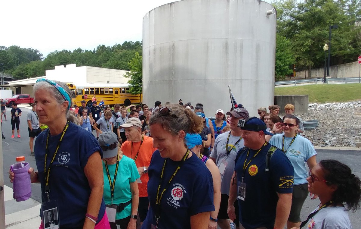 ffshifflett's tweet photo. @WomenOf911 Firefighters begin the climb at the 2018 Terry Farrell Firefighters Fund Georgia Chapter 9/11 Memorial Stair Climb at Home Depot HQ in Atlanta last Sunday @SandySpringsGA #fire #gafire @HomeDepot #sandyspringsfire @TerryFundGA https://t.co/9gjDNIaf5h