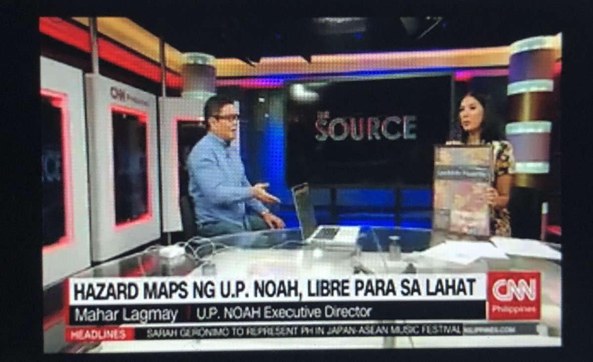AttyKarenJimeno's tweet photo. #HazardMaps are FREE from #UP #ProjectNoah. It’s been around for few years but still underutilized by public. Helpful guide to determine safe residential settlements or #disaster resilient development prospects. Great discussion by @iampinkywebb & Prof Lagmay on #TheSource :) https://t.co/zmmSbRaEbU