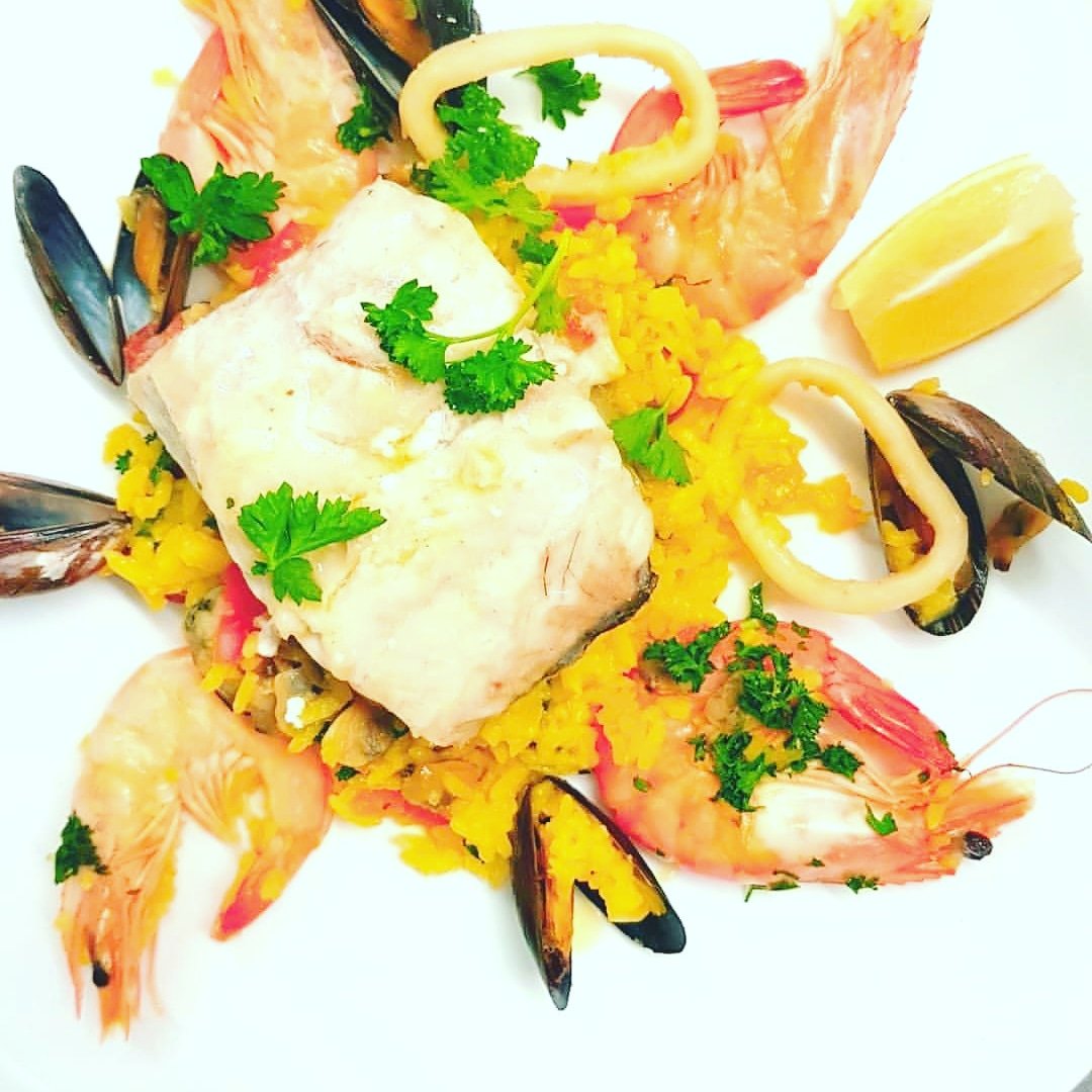 Seabeats2's tweet photo. Hake#paella#seafood https://t.co/ZP13R7Swr1