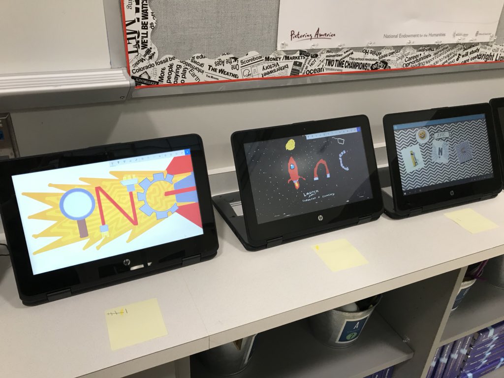 CBweaverj's tweet image. Ss voted for the logo that best represents the characteristics of InC. I was glad I didn’t have to vote, as all Ss created INCREDIBLE work. ❤️ how my Ss continually surprise me with their ability to create, innovate and use technology to do it! @CBUnamiMS #cbinnovate #cbsdtech