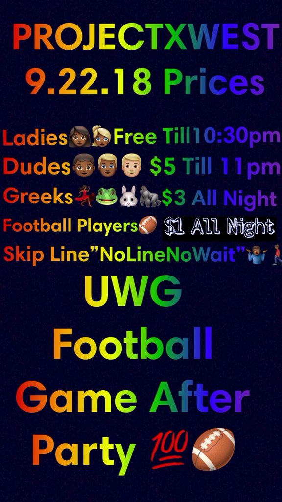 Denaris_Terrell's tweet photo. #PROJECTXWEST
Saturday September 22nd 🤫
Call Yo Uber 🚘 Call Yo Lyft 🚖
🚧Early Arrival Is Advised🚧
😈Party Will Be On Smash🤷🏽♂️
#UWG #UWG22
202 Kennedy Estate Rd , Carrollton Ga , 30117 https://t.co/SnUz0mW9Bk