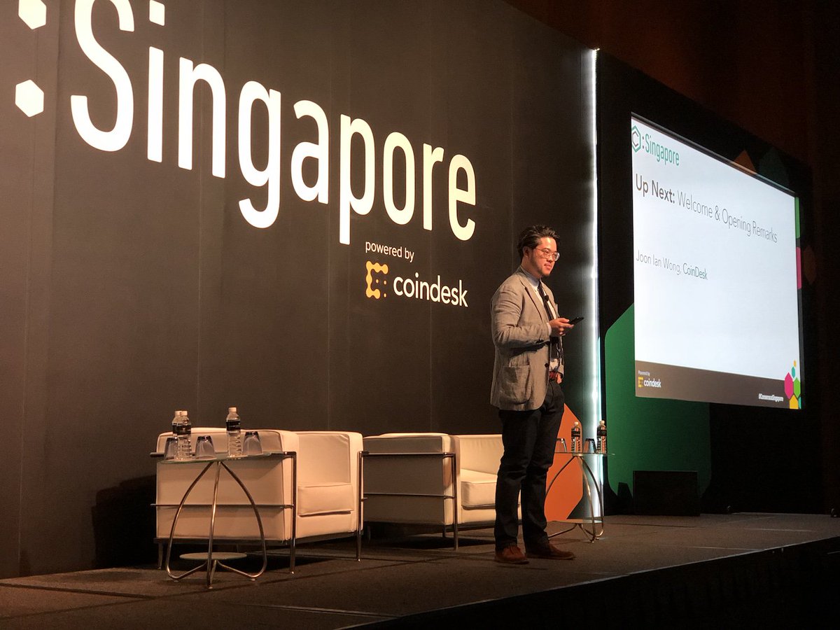 CoinDesk's tweet photo. CoinDesk #ConsensusSingapore is now on! Watch live at: https://t.co/IcmzYwpTuR https://t.co/yFdHqNJax0
