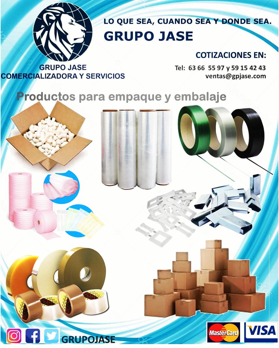 GrupoJASE's tweet photo. PRODUCTOS DE EMPAQUE Y EMBALAJE 

#Cajas #POLIFOAM #Poliburbuja
#Fleje #polystrech #Playo #polyfoam
#Hebillas
#Sellos #Grapas
#CintaCanela
#Cintatransparente #Cintaparaempaque 

Solicita tu cotización:

ventas@gpjase.com
Tel 63 66 55 97 o 59 15 42 43 

Síguenos en instagram https://t.co/rznigwYlGO